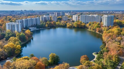 Obraz premium Autumn Lake Reflection