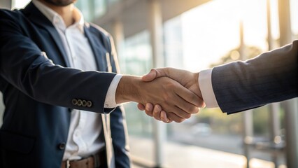 Business Handshake Outdoors