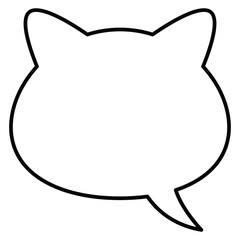 吹き出し　猫　かわいい