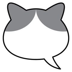 吹き出し　猫　かわいい
