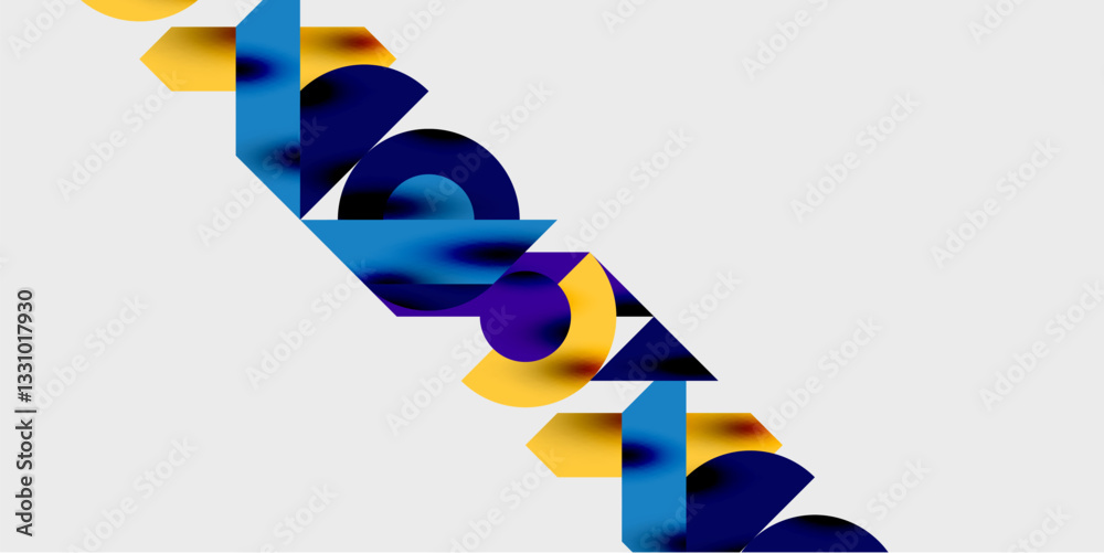 Poster Vibrant abstract background circles with smooth gradients, creating a dynamic and modern design. Ideal for creative, tech, or contemporary-themed projects