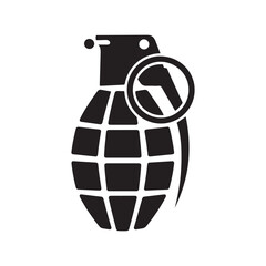 Hand granade icon vector. Bomb icon