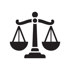 Scales of justice flat icon for apps and websites