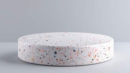 Multi-Tone Pastel Terrazzo Round Podium Display