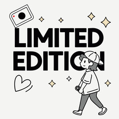 Limited Edition Heart Graphic T-Shirt Design