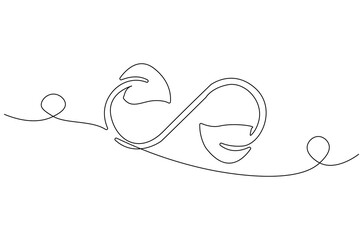 Continuous one line drawing of Circular economy. Single line drawing illustration of Circular economy . Environmental greening concept vector art. Doodle line illustration.