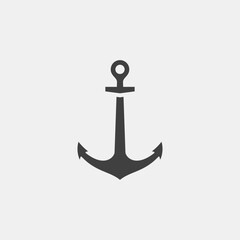 Anchor. Simple and beautiful monochrome vector icon