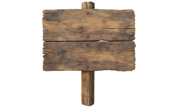 Wooden sign cut out - Powered by Adobe
