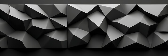 Fototapeta premium Abstract black geometric wall panels