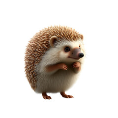 Obraz premium hedgehog isolated on transparent background Generative Ai.