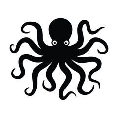 octopus silhouette vector illustration
