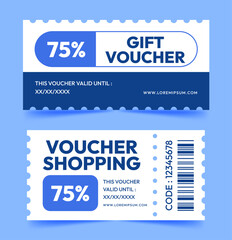 Gift voucher and shopping voucher with a 75 discount