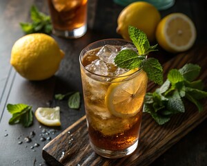 Refreshing Iced Tea with Lemon and Mint - A Perfect Summer Beverage