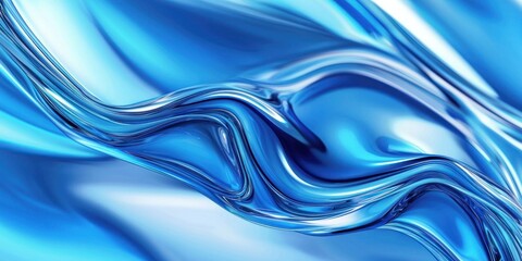 A futuristic abstract pattern with fluid, flowing curves in a metallic finish