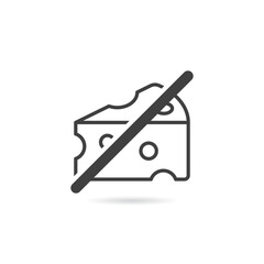 Vector Isolated No Cheese Icon