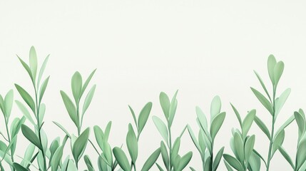 Fototapeta premium Serene Green Foliage Spring Botanical Background