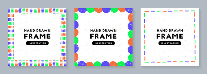 ゆるいタッチのフレームテンプレートセット_4