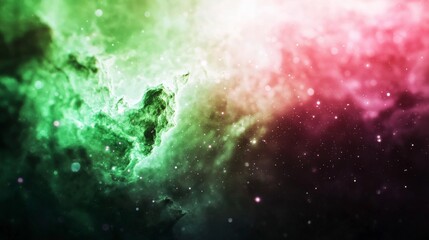 Obraz premium Cosmic Nebula Emerald Sapphire Dreamscape High Resolution Space Background