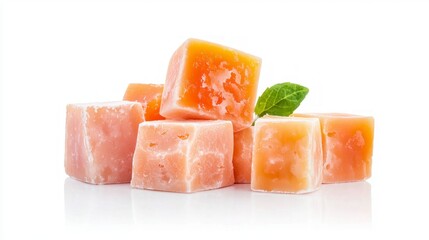 Delicious Peach Candy Cubes  Gourmet Sweets  High Res Food Photo