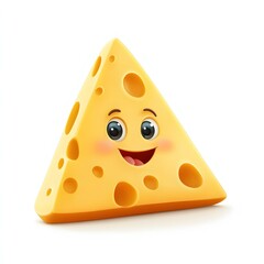 Cute cheese characters, on a white background