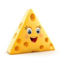 Cute cheese characters, on a white background