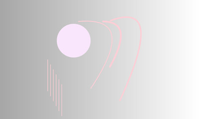 abstract gradient gray background with pink ribbon