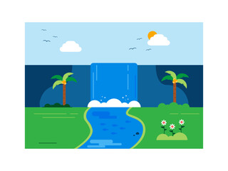 Fototapeta premium Ecosystem illustration. Flat vector illustration concept.
