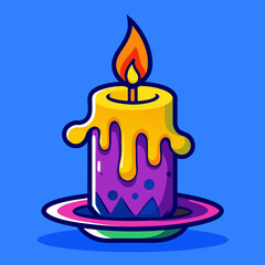 vector illustration of a candle