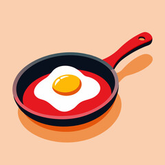 fried egg in a frying pan