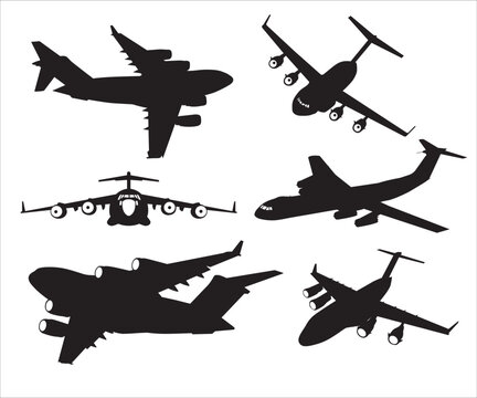 C-17 globemaster svg, C-17 Globemaster Silhouette, C-17 Globemaster Vector, C-17 Globemaster SVG, Military plane, Army plane Vector
