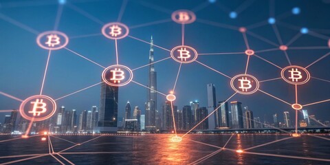 Cryptocurrency chart Bitcoin growth global financial market digital economy data ine graph analysis currency exchange investment blockchain future map international trading map international trading