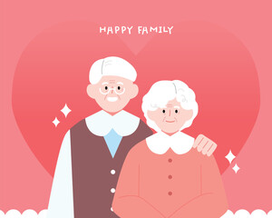 따뜻한 가정의 달 가족 캐릭터 일러스트 07
