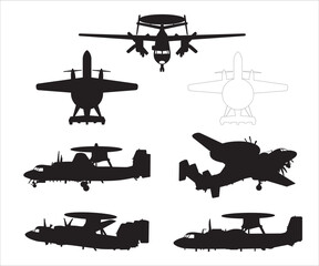 e 2 Hawkeye Airborne svg, E 2C Hawkeye Aircraft Silhouette,e 2 Hawkeye Airborne Early Warning