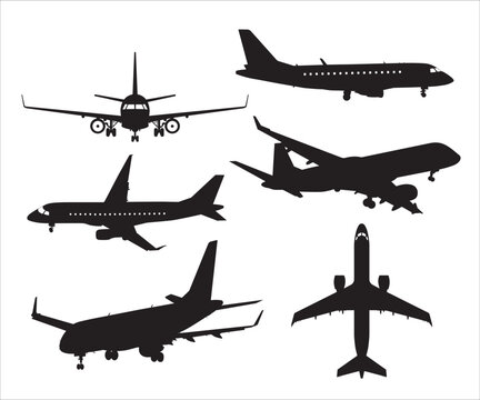 Embraer erj-170 SVG, Embraer ERJ-175 SVG, Embraer erj-170 Vector, Airplane Silhouette, Pilot svg, Jet svg