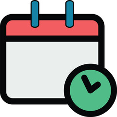 Calendar Icon , meeting Deadlines icon. Time management .Appointment schedule flat icon icon