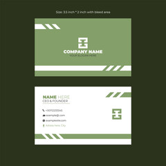 Green Modern Business Card Template