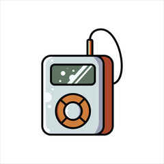 Vector Portable MP3 Player with LCD Screen