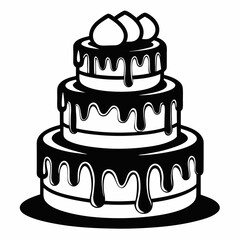 vector illustration of cake