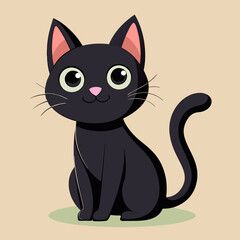black cat cartoon