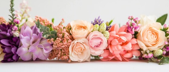 Obraz premium Colorful flowers beautifully arranged on a table for Easter celebration and decoration.