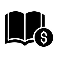 Book with Dollar Sign - Education and Publishing Finance Icon