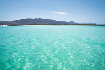 Beautiful turquoise water in Isla Coronado, BCS, Mexico