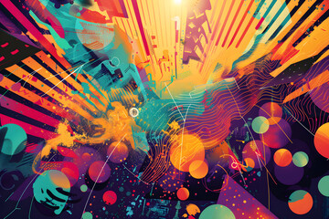 Electrifying Poster Representing Lineup for an Upcoming Music Festival