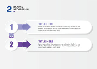 Infographic 2 step, Blue tone.