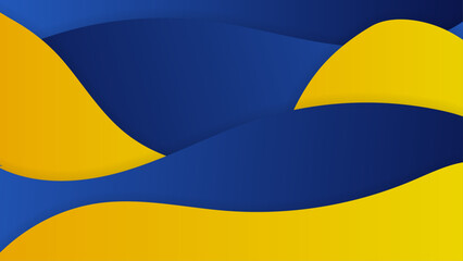 minimalist blue and yellow circle abstract geometric background with simple shape shapes vector illustration