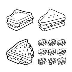 vector illustration of cake Sandwich Vector