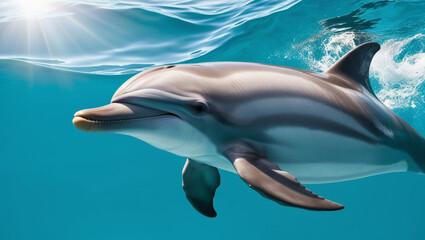 Fototapeta premium dolphin in the water