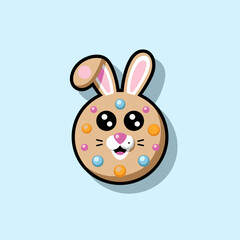 Obraz premium Charming Bunny Cookie for Spring