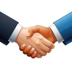 A Powerful Handshake Symbolizing Unity, Collaboration, And Mutual Respect Between Diverse Individuals, Showcasing A Clean, Crisp, And Realistic Illustration Style