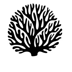 Coral black color vector